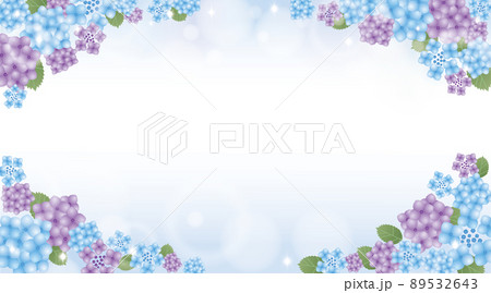 紫陽花と太陽光がキラキラした背景  89532643
