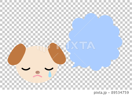 狗滴耳朵氣球傷心 89534759