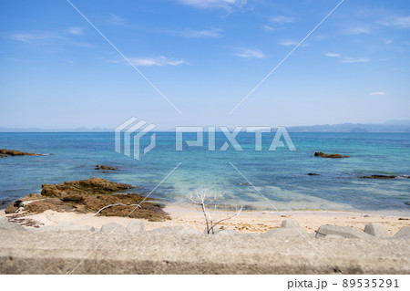 天草市五和町の通詞島からの風景　島原半島を臨む 89535291