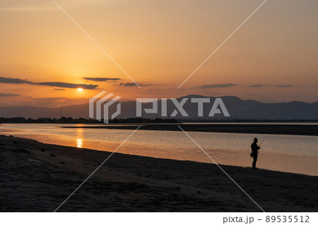 【吉野川】徳島の夕景 89535512