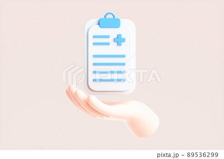 3D rendering of cute little hands and models 89536299