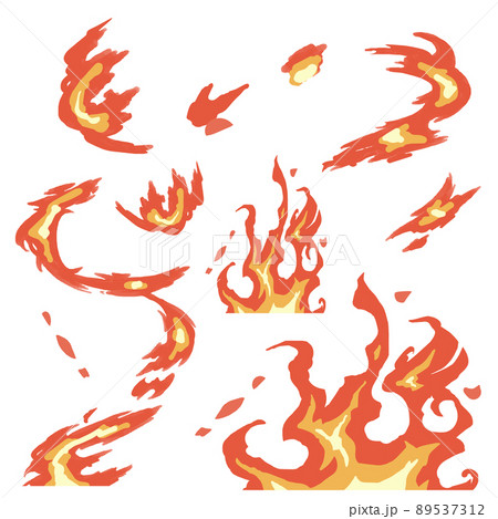 炎　イラスト素材 89537312