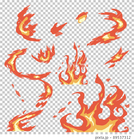 炎　イラスト素材 89537312