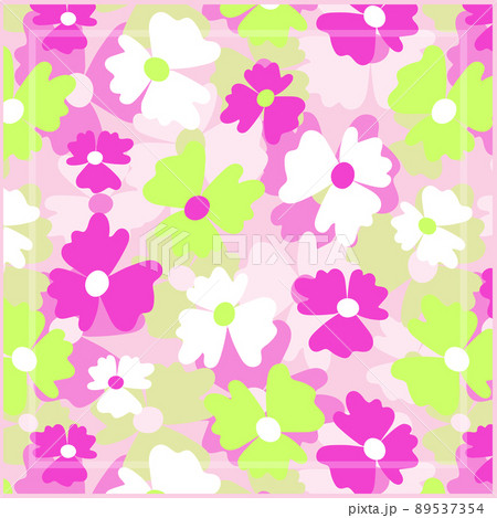 Print for kerchief, bandana, scarf, handkerchief, shawl, neck scarf. Squared pattern with ornament for fabric, textile, silk products. Paisley vector with abstract flowers. Floral folk tracery 89537354