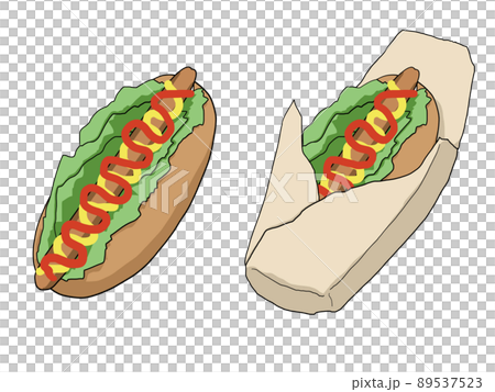 ホットドッグのイラスト 89537523