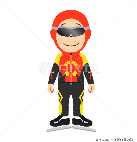 スピードスケート男子のイラスト 89538035