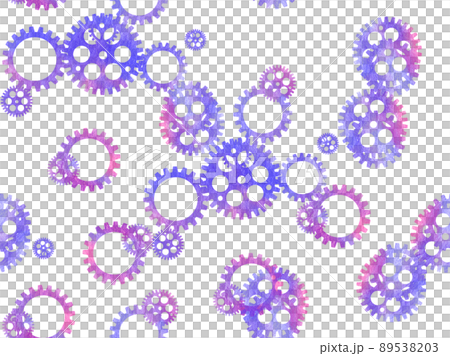 齒輪的水彩無縫背景 89538203