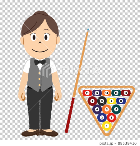 Illustration of billiard girls Illustration of billiard girls 89539410