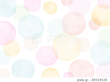 手描き 水彩 ドットのシンプルフレームデザイン 手描き 水彩 ドットのシンプルフレームデザイン 89539526