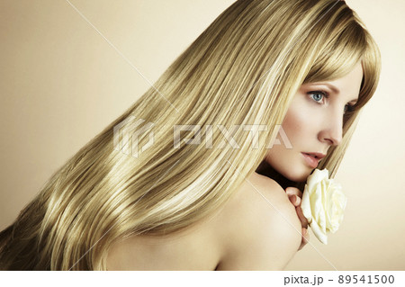 Fashion photo of a young woman with blond hair 89541500
