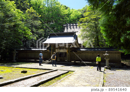 【若狭国一宮】若狭彦神社の拝殿と境内の初夏の風景4　福井県小浜市 89541640