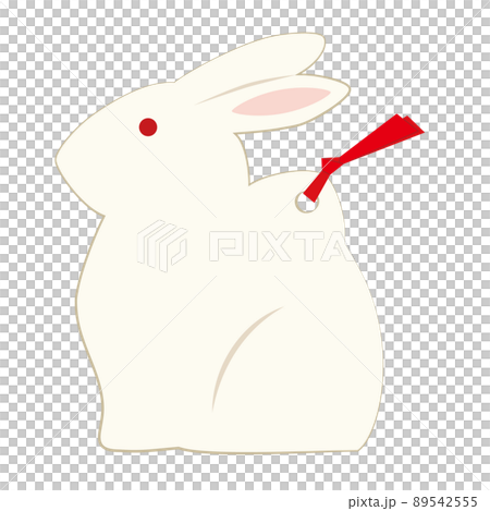 側身放置的兔子的插圖 89542555