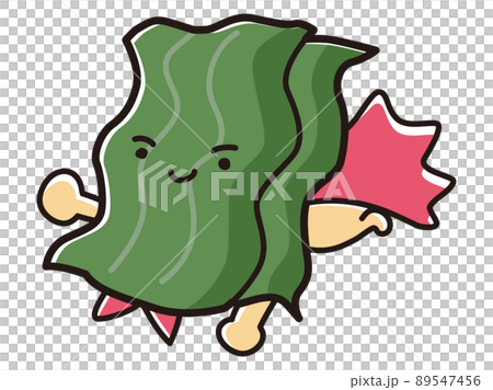 Illustration of seaweed hero character 89547456
