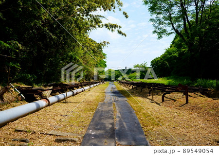 三池炭鉱専用鉄道敷跡 旧妙見駅(万田・宮浦・三池浜方面) 三池炭鉱専用鉄道敷跡 旧妙見駅(万田・宮浦・三池浜方面) 89549054