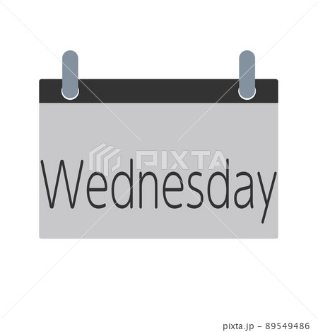 水曜日（英語）のカレンダーアイコン 89549486