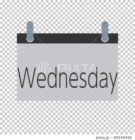 水曜日（英語）のカレンダーアイコン 89549486