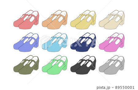 サンダルのイラストセット 89550001
