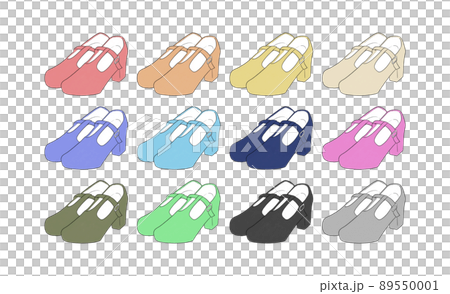 サンダルのイラストセット 89550001