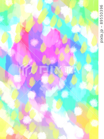 手描きタッチのカラフル背景イラスト素材 89550396