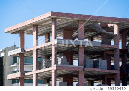 Part of a building under construction. 89550430