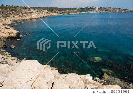 Rocky coastline in Cyprus 89551961