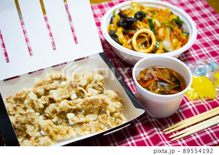 韓国料理　タンスユク　韓国式酢豚　焼ちゃんぽん 89554192