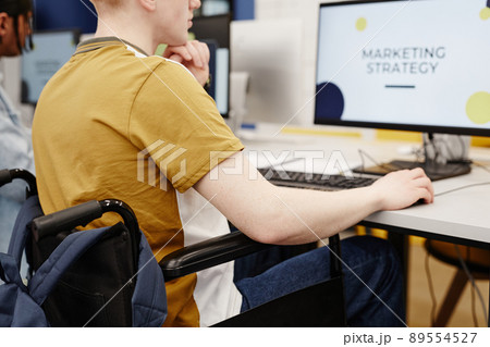 Student with Disability using Computer Student with Disability using Computer 89554527