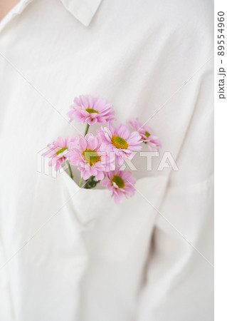 花 ポケット シャツ 89554960