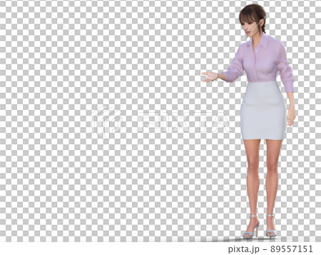 Female office lady to guide (whole body) Female office lady to guide (whole body) 89557151