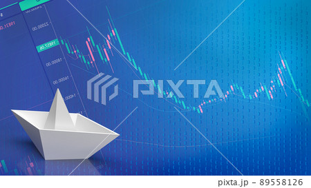 white paper boat for business concept 3d rendering white paper boat for business concept 3d rendering 89558126
