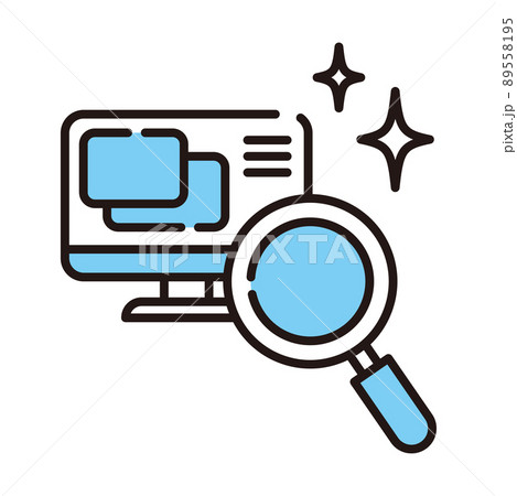 検索　調べる　パソコン【ビジネス・アイコンシリーズ】 89558195