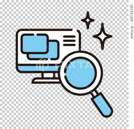 検索　調べる　パソコン【ビジネス・アイコンシリーズ】 89558195