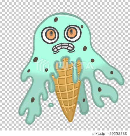 融化的巧克力薄荷冰淇淋 89558388