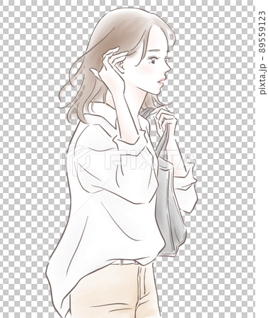 歩いているビジネスウーマンのイラスト素材 89559123