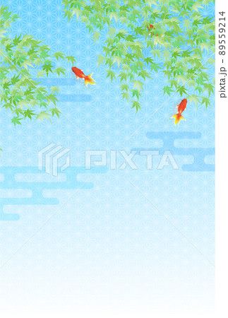 金魚　もみじ　和柄　背景 89559214