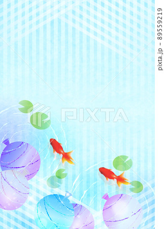 金魚 水風船 和柄 背景 金魚 水風船 和柄 背景 89559219