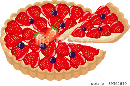 イチゴブルーベリータルト　カットケーキ付き 89562650