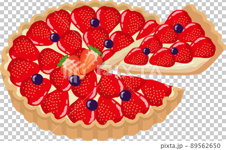 イチゴブルーベリータルト　カットケーキ付き 89562650