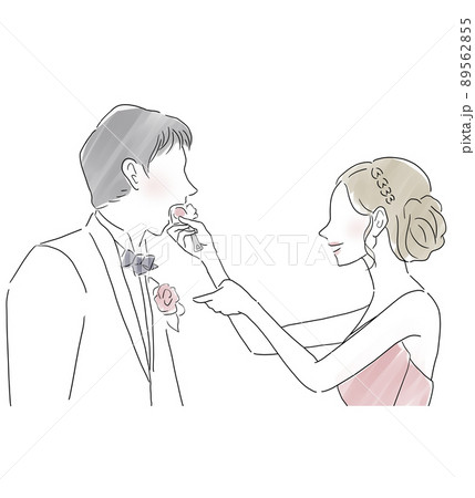 結婚式でファーストバイトするカップル 結婚式でファーストバイトするカップル 89562855