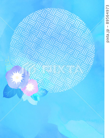 涼し気な朝顔の背景 89564973