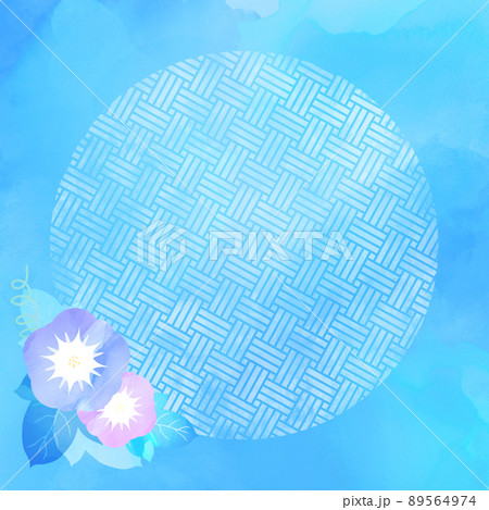 涼し気な朝顔の背景 涼し気な朝顔の背景 89564974