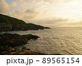 夕暮れの唐音の蛇岩（島根県益田市）  89565154