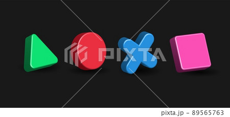 Colored game controller buttons 89565763