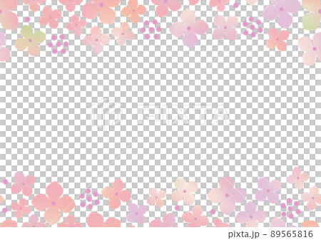 繡球花插圖框架 89565816