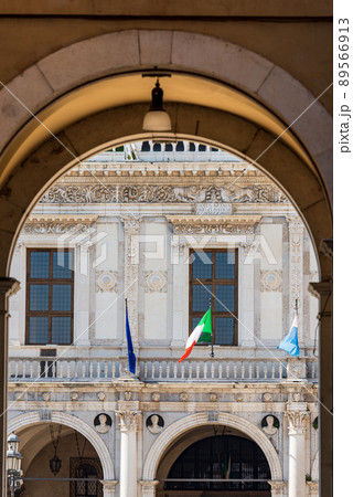 Loggia Palace in Renaissance Style in Brescia Lombardy Italy 89566913