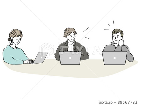 会社のミーティング人物イラスト 会社のミーティング人物イラスト 89567733