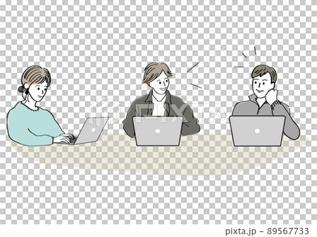 会社のミーティング人物イラスト 会社のミーティング人物イラスト 89567733