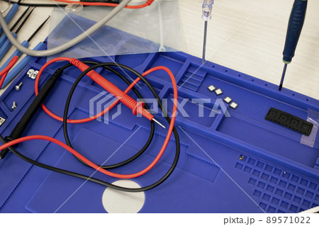 Blue Silicone Soldering Mat and Soldering Iron Blue Silicone Soldering Mat and Soldering Iron 89571022