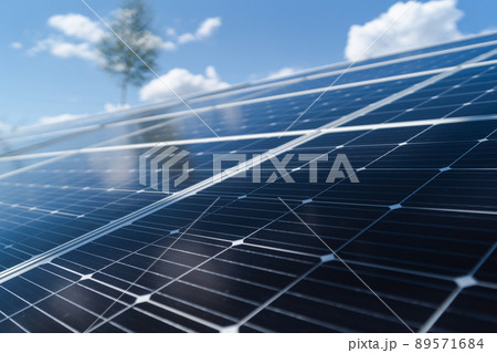 Large solar panel in a power plant 89571684