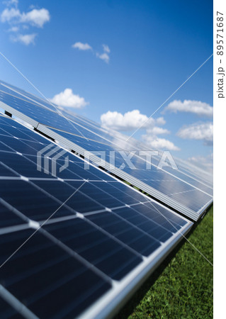 Solar panels on a farm 89571687